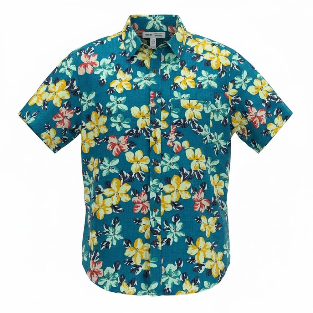 🌴Old Navy Men's Slim Fit The ClassicFloral Hawaii Casual Button Up - Large